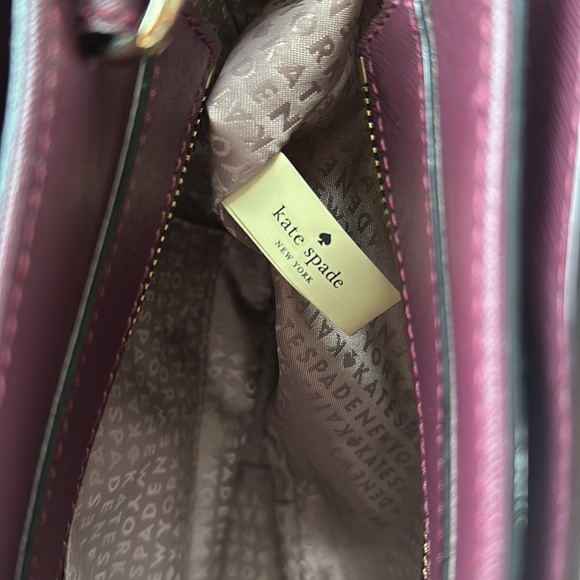 Burgundy Kate Spade Satchel Purse - Picture 11 of 14